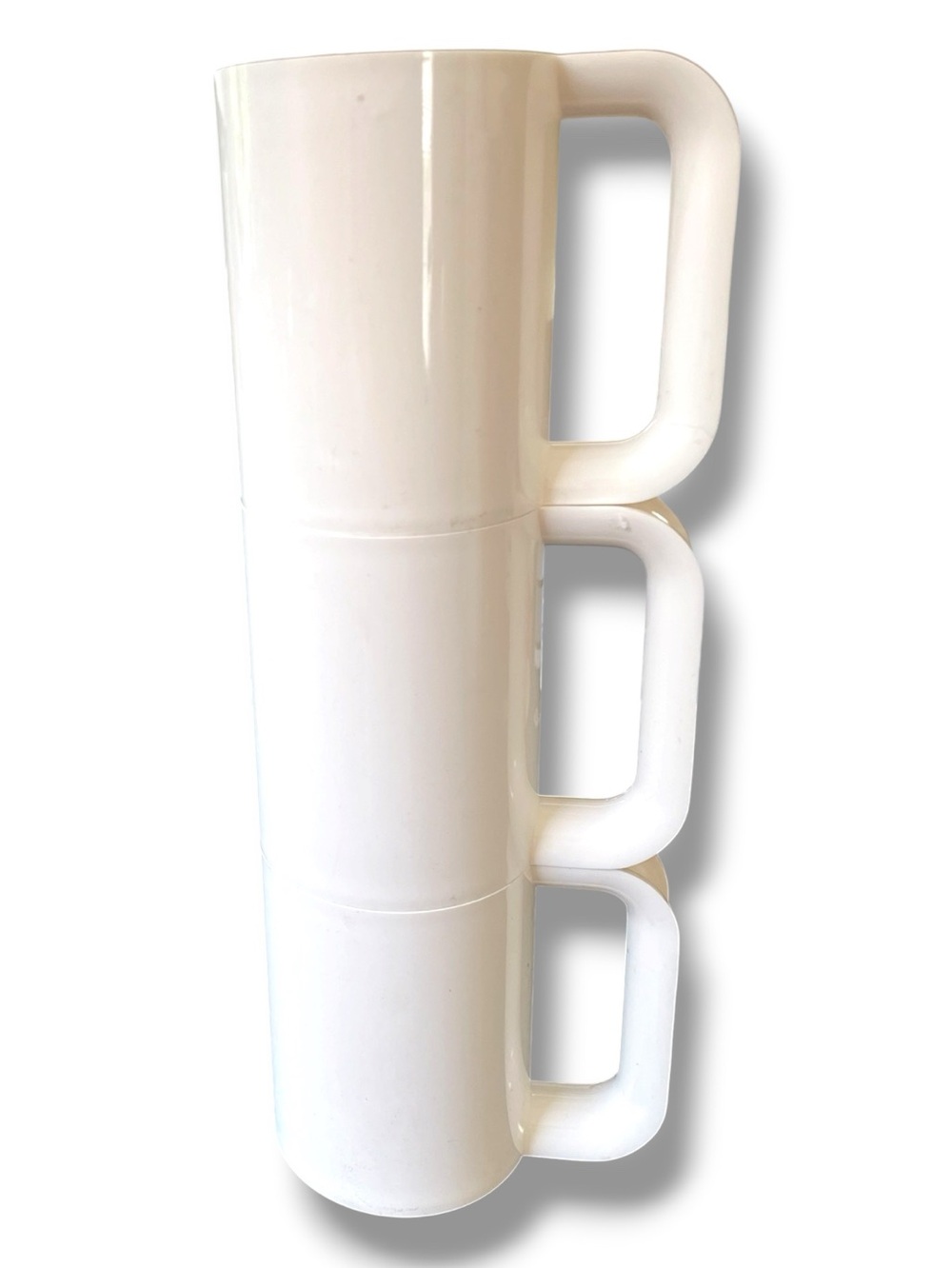 Vtg, Massimo Vignelli Maxmugs, stackable, set of 3, made in Italy, iconic 1970’s